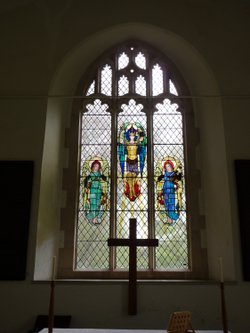 Stained Glass Window in the Church.