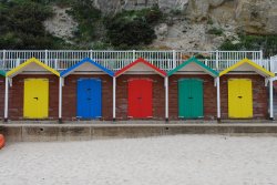 Beach huts Wallpaper