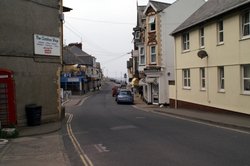 Combe Martin main street. Wallpaper