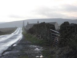 Isolated farmhouse not far from  Holmfirth Wallpaper