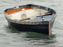 Dilapidated boat at Emsworth, Hampshire. Wallpaper