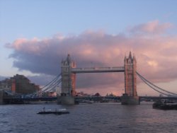 Tower Bridge sunset, winter