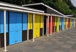 Beach huts Wallpaper