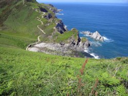 south West Coast path from Lee Bay to Bull Point