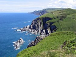 South West Coast path from Lee Bay to Bull Point Wallpaper