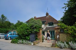 Cafe nr St Margarets Cliffe, Kent - July 2010 by David Thomas Wallpaper