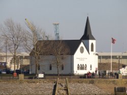 Norwegian Church Cardiff Bay Wallpaper