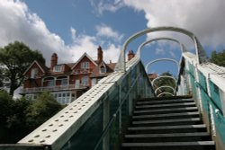 The Roebuck and the Railway Footbridge at Tilehurst Wallpaper