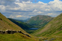 Kirkstone Pass, Cumbria. Brotherswater is in the distance. Wallpaper