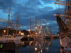 A group of ships in the roll on roll off berth Hartlepool Wallpaper