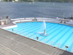 Restored Art Deco swimming pool at Tinside on Plymouth Hoe Wallpaper