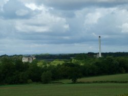 Cement works as seen from Bletchingdon Wallpaper