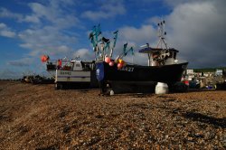 Hasting's working fishing beach Wallpaper