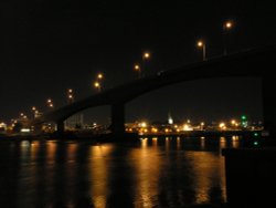 The Itchen toll bridge by night Wallpaper