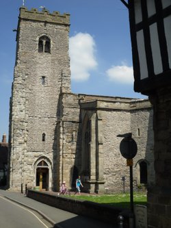 XII century Holy Trinity Church in Much Wenlock