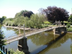 Hereford, a bridge across the river Wye Wallpaper