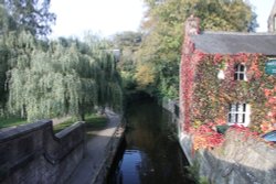 Skipton by the Water Mill. Wallpaper