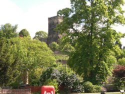 Droitwich, a view on St Augustine's Church on the hill Wallpaper