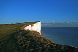 Lone hiker on the Downs Wallpaper