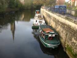 Church and Narrowboat Wallpaper