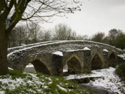 Packhorse Bridge at Moulton near Newmarket, Suffolk. Wallpaper