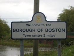Boston, town sign
