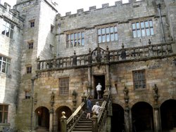 Chillingham Castle courtyard Wallpaper