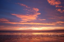 Sunrise at Filey beach. Wallpaper