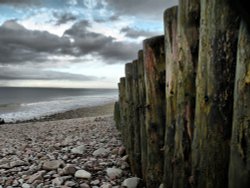 Breakwater at Porlock Weir Wallpaper