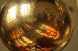 Reflection in light fitting, St Mary's Church, Thornborough, Bucks Wallpaper