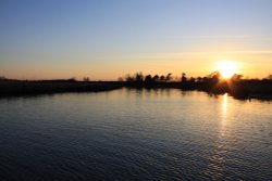 Sunset on the Bure River Wallpaper