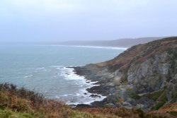 Cornish coastline walking out to Rame Head Chapel Wallpaper