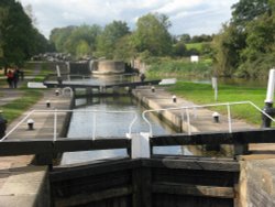 Hatton Locks on the Grand Union Canal - Warwickshire Wallpaper