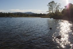 Evening sun over Watersedge, Lake Windermere Wallpaper