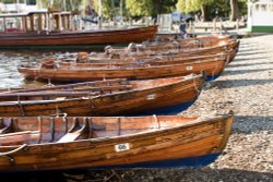 Rowboats at Watersedge Wallpaper