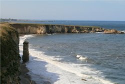 Marsden Bay looking north from the cliff top. Wallpaper