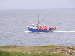 Crab Boat off Portland Bill Wallpaper