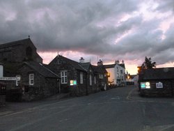 Hawkshead at dusk. Wallpaper