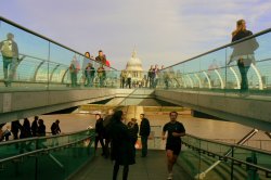 View of St Pauls from the Millenium Bridge Wallpaper