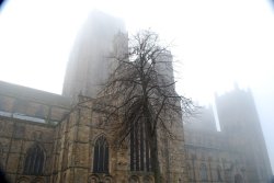 Durham Cathedral in the Fog Wallpaper