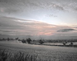 Autumn evening at Botolph Claydon, Bucks Wallpaper