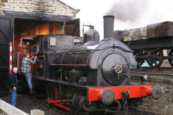 Prepairing to steam from the goods shed Wallpaper