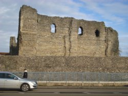 Canterbury Castle from Rheims Way Wallpaper