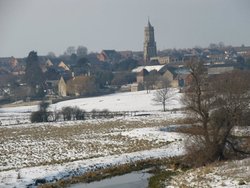 Irthlingborough snow scene Wallpaper