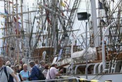 Can't see the ships for ropes at Hartlepool Wallpaper