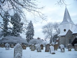 Great Bookham Church Scene Wallpaper