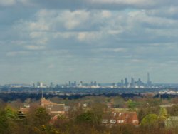 London from Epsom Skyline Wallpaper