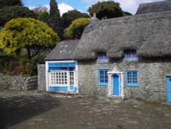 Model of the Old Vicarage and Lace Shop. Wallpaper