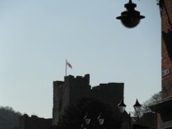 Ludlow Castle in lights Wallpaper