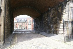 Through a Newcastle railway arch Wallpaper